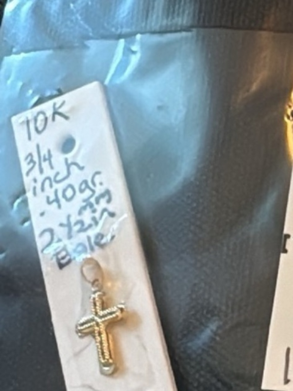10k  Gold Cross Pendant Necklace price for each stamped acid tested